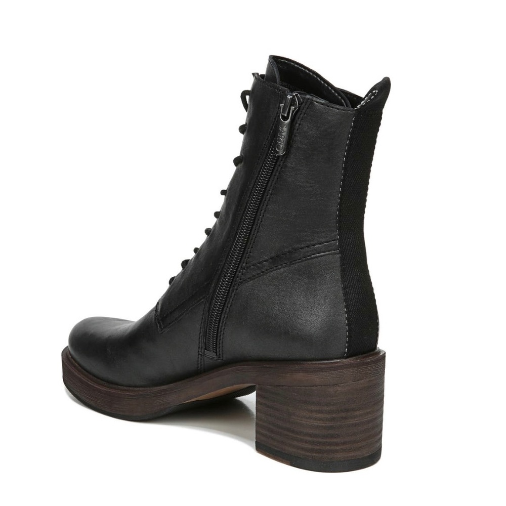 Sarto by Franco Sarto Black Leather Lace Up Heel Combat Boot NWT 6.5 - Picture 2 of 9